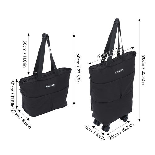 Foldable wheeled shopping bag - foldable,