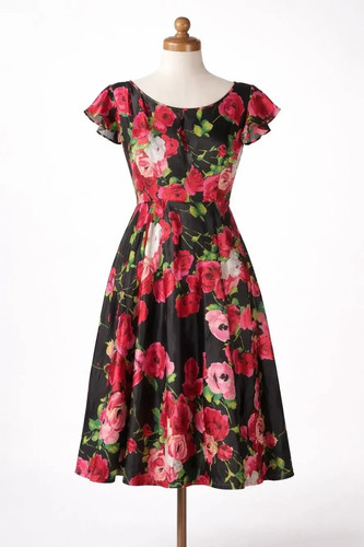 Unique vintage rose print - rose,