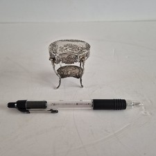 Unusual Antique Unmarked Continental Silver Miniature Table Pill Box