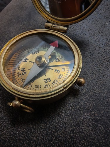 Antique brass pocket - antique,