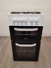 Hotpoint HTG5GCW Cooker 500mm Gas Twin Cavity - White [IT9010926922]