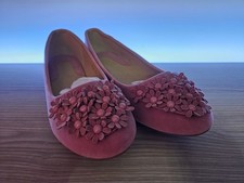 Womens Pink Skull Sole Suede