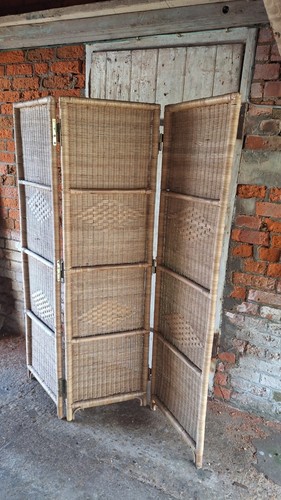 Vintage cane panel screen - panel,