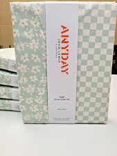 🎁 SALE 🎀John Lewis ANYDAY Ditsy Floral/Check Single Duvet Cover Set RRP £30.00