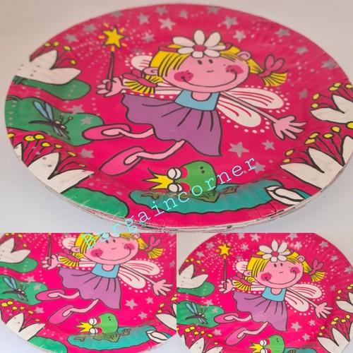 Paper plates fairy pink - paper,
