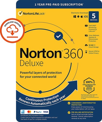 Norton 360 deluxe security - norton,