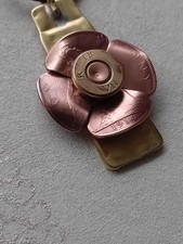 Keyring Commemorating WW1 Service: 1914 Copper Penny & 1918 Dated .303 Headstamp