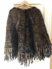 Genuine fur mink cape with