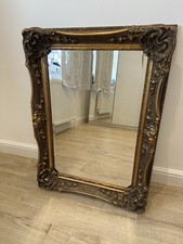 Bronze Effect Large Mirror Wall Mounted 95cm By 70cm