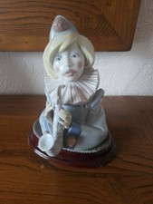 LLADRO SAD NOTE CLOWN #5586 CIRCUS SAXOPHONE RARE RETIRED SAVE$$ F/SH