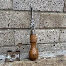 Vintage Marples & Sons Shamrock Screwdriver Wooden Handle 