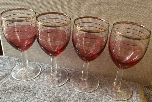Vintage cranberry gold - ,