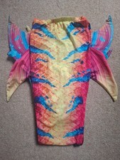 Detailed colourful mermaid tail swimwear with bikini and mono fin