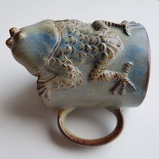 Redware pottery tea coffee mug