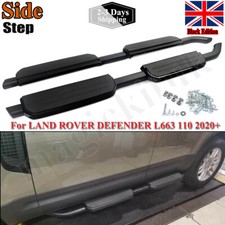 FOR LAND ROVER DEFENDER 110 L663 RUNNING BOARD SIDE STEPS BLACK EDITION 2020+