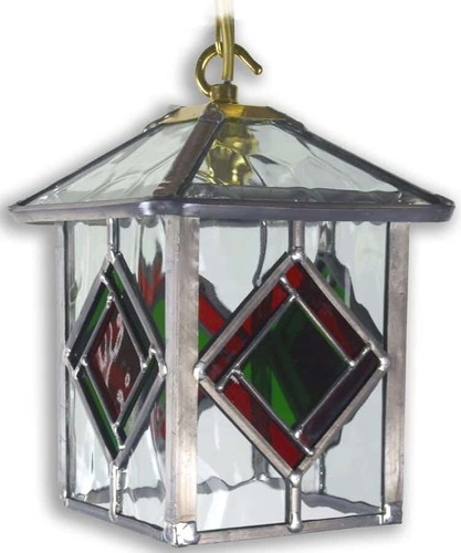 Leaded lantern hanging pendant - hanging,