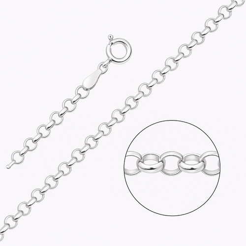 Sterling silver belcher chain - silver,