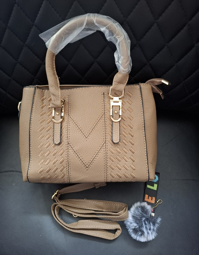 Women taupe pebbled faux - pebbled,