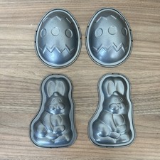 Chocolate Bunny And Egg Mould Easter X 4 Metal Small