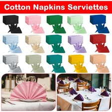Reusable Cloth Napkins 20" Polyester Cotton Blend Wedding Party Table Decoration