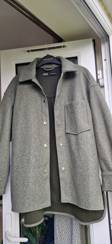Zara khaki coat jacket - zara, size