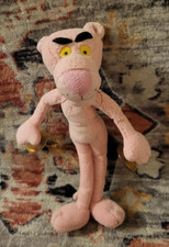 Pink Panther Plush Soft Toy Window Ornament With Suction Pads Cups Suckers Vtg
