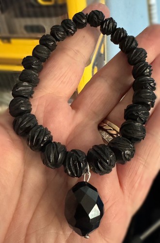 Victorian whitby jet - whitby, bracelet