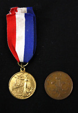 WW1 Peace Medallion 'To Commemorate Peace 1919' W O Lewis - inc original ribbon