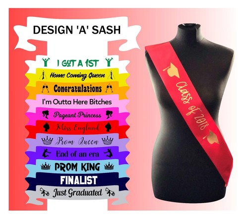 Personalised prom sash king - personalised,