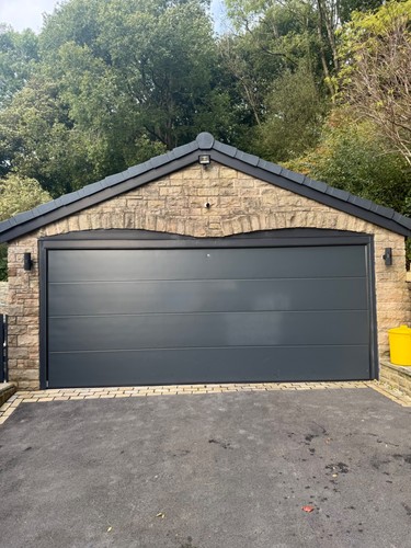 Electric double garage door - door,