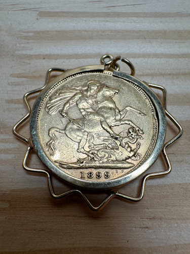 1899 gold full sovereign - full, coin