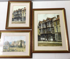 Mike Knight Art Prints x3 Framed -Good Condition (A1)