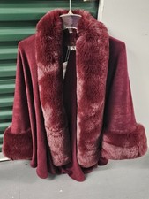 NWT Burgundy Faux Fur Trim
