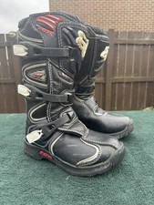 Fox Racing Comp 5 Motocross MX Boots, Size Eu 34 (UK 1), Black, Excellent  Cond
