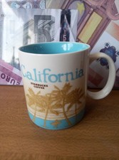 Starbucks City & Country Mugs California USA state white and blue - collectable