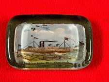 Antique Reverse Painted Glass