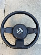 USED GENUINE 2013 VOLKSWAGEN UP FLAT BOTTOM STEERING WHEEL & BAG