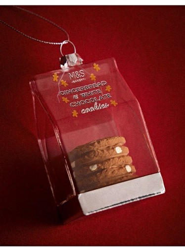 Glass hanging decoration - m&s,