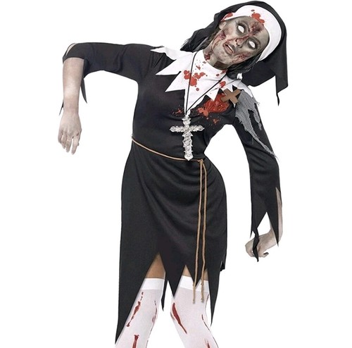 Ladies large size zombie nun - size,