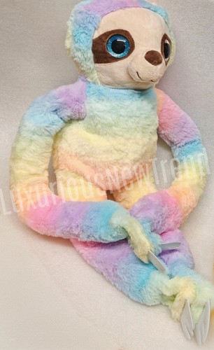 75cm rainbow shade sloth - rainbow, soft