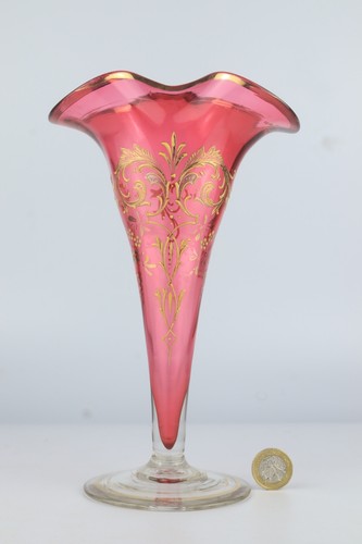 Moser cranberry enamel and