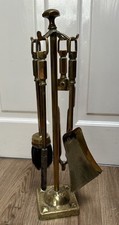 Antique brass fireside