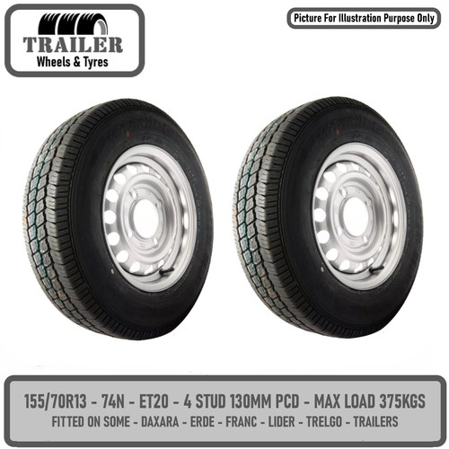 Trailer wheel rim tyre - &,