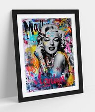 COOL MARILYN MONROE GRAFFITI STYLE DECOR FRAMED WALL ART POSTER PRINT 4 SIZES
