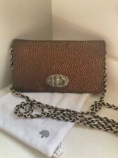 Mulberry bayswater shoulder clutch wallet bag hedgehog bronze maxi grain leather