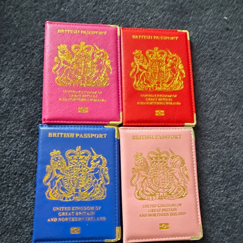 Faux leather passport cover - leather,