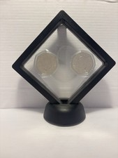 Custom 50p coin display personalised in Premium black floating frame Olympic {D}