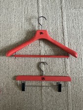Luxury Hangers ISAIA NAPOLI, RED/PURPLE, WOODEN COATED/METAL X2