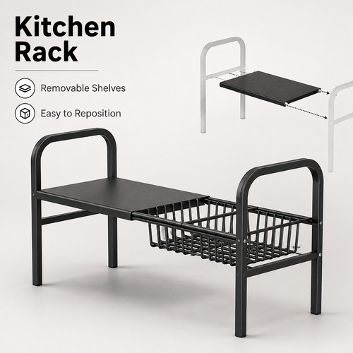 Under kitchen sink shelf - kitchen,