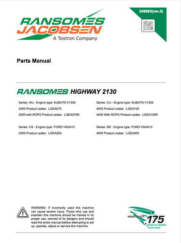 Ransomes 2130 highway mower - highway,